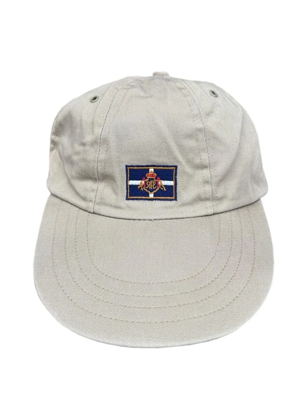Vintage Polo Ralph Lauren Script Khaki Long Bill Hat (Size M)